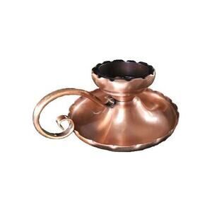 Gregorian Copper Candle Holder with Handle Vintage READ